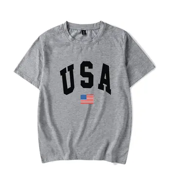 Statele UNITE ale americii Flag Moda T-shirt Imprimat Litera T Cămașă Bărbați Femei Casual T-Shirt Tactice Tee Streetwear Personalitate Hip Hop Tricou