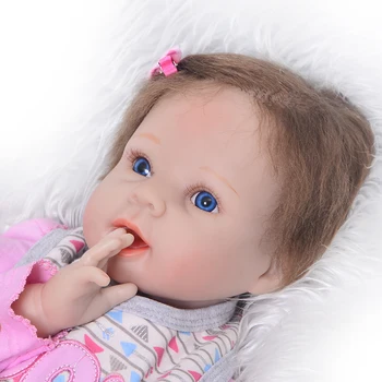 55cm Silicon Renăscut Boneca Realist Moda Păpuși pentru Copii de Printesa Pentru Copii Cadou de Ziua Bebes Păpuși Reborn fierbinte de vânzare