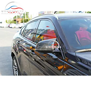 Pentru BMW X3 X4 X5 X6 F25 F26 F15 F16 15-18 2 buc Real Fibra de Carbon retrovizoare Lateral Oglinda Aripa Oglinda Înlocuiți Capacul Decora Ornamente