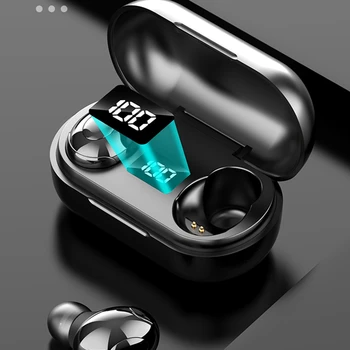 2020 Putere de Afișare Wireless Bluetooth Headset 5.0 LED Digital Display Sport Mini Stereo TWS setul cu Cască Bluetooth de Înaltă Calitate