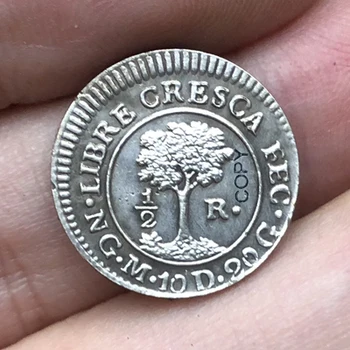 1824 din america Centrală Republica 1/2 monede Reale copia 16mm
