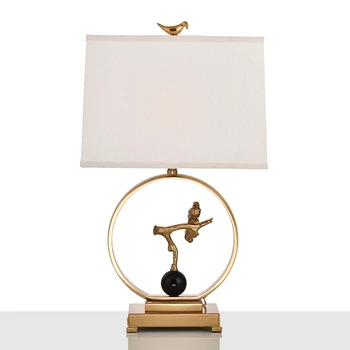 SGROW Material Abajur de Lampă de Masă Americane de Metal Simplu Păsări Birou de Lumină pentru fiecare, ceea Cameră Dormitor Studiu Noptiera Lampara Abajur