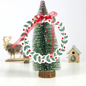2 buc Pom de Crăciun Agățat Garland Ghirlandă Bowknot Ornamente de Crăciun Xmas Pandantiv Petrecere Acasă Decor Festiv Consumabile