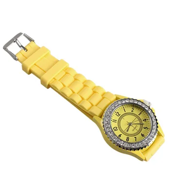 New Sosire Moda Silicon Ceas Cristal Ceas de mână Sport Jelly Ceas pentru Barbati Femei reloj mujer Zâmbet