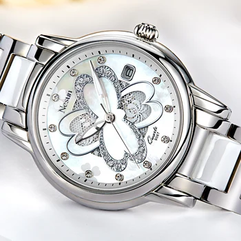 Nesun Ceasuri Femei Elveția Brand de Lux Cuarț Femei Safir Relogio Feminino Ceas cu Diamante Ceasuri de mana N9067-2