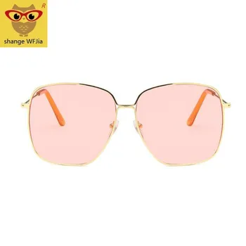 2020 NOU cadru pătrat de epocă ochelari de soare Femei Supradimensionat Dimensiuni Mari Ochelari de Soare pentru Barbati Femei Nuante de roz Clar UV400 Ochelari