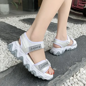 Casual sport tata sandale feminine de vară 2020 alfabetul valul de pantofi-o linie Velcro fund gros sandale Z626