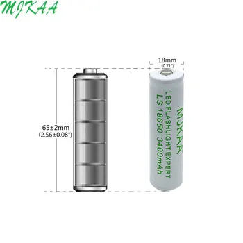 MJKAA 4/6 buc 18650 Li-ion 3.7 V 3400mAh Alb Baterie Reîncărcabilă Litiu Baterii pentru Lanterna lămpii de control