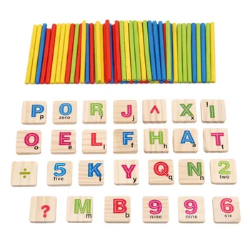 Fierbinte De Vânzare Educație Copil Jucării Din Lemn, Bastoane De Numărare Jucarii Montessori Matematice Copil Cadou Cutie De Lemn