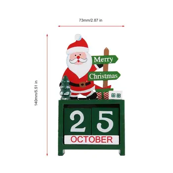 De Dimensiuni mici Drăguț Minunat de Crăciun Calendar de Lemn Home Office Desktop Ornament Decor de Crăciun pentru Copii Cadouri Hot Nou