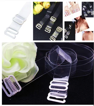 Clar Cristal Transparent Material Elastic Cârlig de Metal Sutien Bretele Pereche pentru Femei