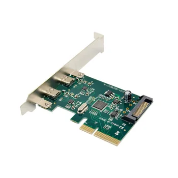 2 porturi USB 3.1 Tip-C PCI express Card pci-e 4x să usb3.1 SuperSpeed 10Gbps Tip C cu adaptor PCIe low profile bracket