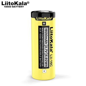 LiitoKala Lii-16C 18500 1600mAh 3.7 V baterie Reîncărcabilă Recarregavel acumulator litiu-ion pentru lanterna LED-uri