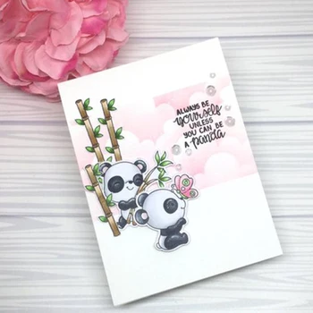 Panda Și Sentința Transparent Timbru Clar Timbre pentru DIY Scrapbooking Album Foto Carte de Hârtie de Luare Decorative Meserii Noi 2019