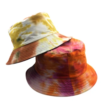 Femei de moda Pălărie de Soare pentru Femei Multicolore Tie-dye Margine Largă Packable Pălării de Soare Boonie Capace pentru Adulți