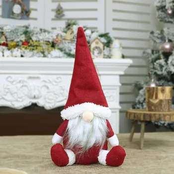 Manual Drăguț Moș Gnome Pluș Elf de Crăciun Ornamente Decor Multumesc Oferirea de Cadouri de Ziua de uz Casnic HKS99