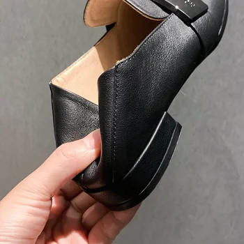 2020 Noua Moda De Primavara Toamna Femei Pompe Negru Din Piele Pantofi Office Lady Designer De Moda Casual, Mocasini Pantofi 34-40