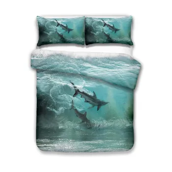 Ocean Delfin peisaj 3D set de lenjerie de pat Plapuma Acoperă Pernă twin plin regina king mângâietor seturi de lenjerie de pat lenjerie de pat