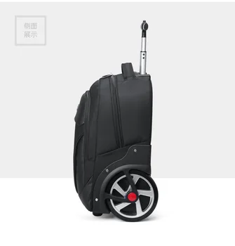 Noul design carucior de bagaje rulare roată mare de călătorie geanta de umar barbati/femei mare capacitate valiza transporta pe sac de călătorie