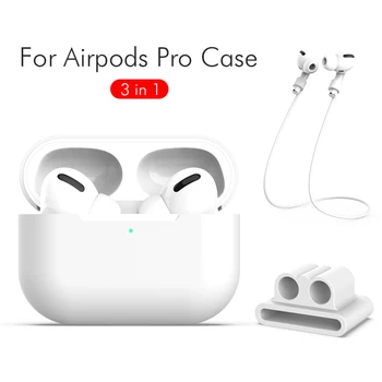 3 in1 Silicon Moale caz Pentru Apple AirPods Pro Antișoc acoperire pentru Airpods pro Caz pentru airpods 3 de Protecție TPU Caz de Aer păstăi