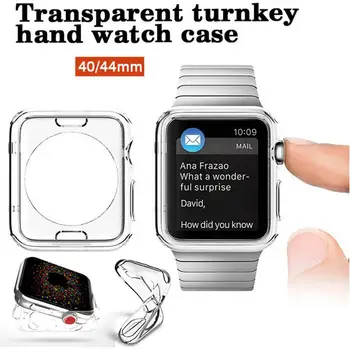 Transparente din cauciuc moale caz ceas Pentru Apple Watch 4-a generație TPU transparent pachetului ceas shell 40mm/44mm
