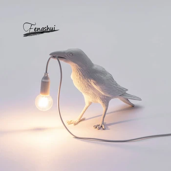 Rășină moderne Pasăre Led Lampă de Perete de Artă de interior Decor Acasă Pasăre LED-uri de Perete Sconces Pasăre de Viață a Lămpii de Animale Mobilier Pasăre Lampa de Dormitor