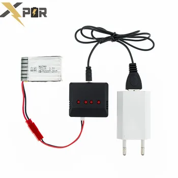 MJX X800 baterii Lipo 3.7 v 750mah baterie JST plug 5pcs cu incarcator USB si cablu pentru MJX X400 X300C rc drone piese