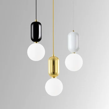 Stil Modern, dormitor, living minimalist restaurant pandantiv Corpuri de Lampă Nordic îmbrăcăminte decor minge de sticlă pandantiv lumina