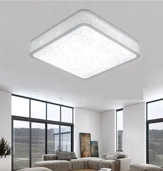 Circular&Dreptunghiular Interior Lumina Plafon Pentru Living Moderna Alb Simplu Lămpi cu LED chips-uri de culoare Inteligent adiusted