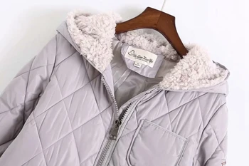 Cu glugă haina de iarna femeie outwears 2020 nou cald jachete de bază feminin parka cu guler din blană groasă de bumbac paltoane femei, jachete