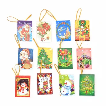 ANGRLY 100buc/sac Doresc Card de Ornamente pentru Pomul de Craciun Decoratiuni de Craciun pentru Casa Draperii de Perete Ornamente de Crăciun Pandantiv