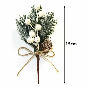 10pcs de Craciun Artificial Pin Ramură Holly Berry Buchet de Flori Alege Xmas Decor Ornament Hogard