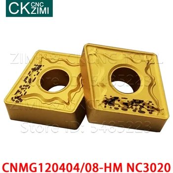 CNMG120404-HM NC3020 CNMG120408-HM NC3020 Insertii Carbură pentru MCLNR/MCKNR suport instrument de Strunjire CNC Instrument de strung instrument CNMG pentru oțel