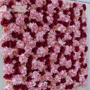 Flori peste tot golful mătase artificială de flori de trandafir rând pentru petrecerea de Nunta drum duce fundal de decor