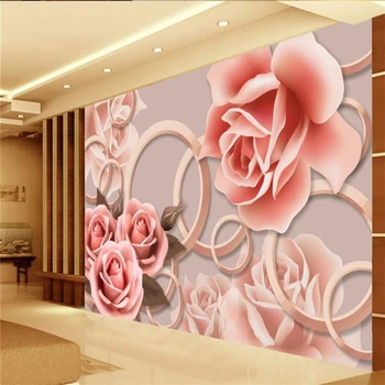 Beibehang Mare personalizat tapet mural orice dimensiune 3D stereo rose TV canapea camera de zi dormitor de decorare perete papel de parede