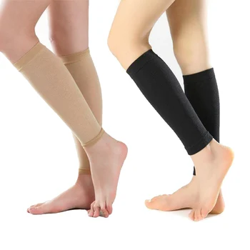 1 Pereche de Primăvară-Vară a Femeilor de Bărbați, Picior de Sprijin Shin Ciorapi Varice Vițel Maneca de Compresie Bretele Înfășurați piciorul Modelarea
