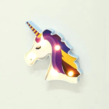Unicorn drăguț în Formă de Baterie Lampă de Noapte Unicorn 3D Home Decor de Masă Lampă de Noptieră Iluminat Copii Cadou LED Lumina de Noapte