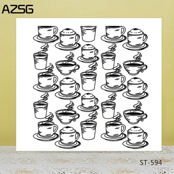 AZSG Diverse Cani de Cafea Bea Clar Timbre/Sigilii Pentru DIY Scrapbooking/Carte de a Face/Album Decorative Silicon Timbru Ambarcațiuni