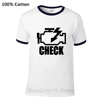 Check Engine lăsați-O Să Strălucească Mecanic Tricouri pentru Bărbați Bumbac Minunat T-Shirt Auto Reparatii Inginer Tricou Maneca Scurta de Îmbrăcăminte