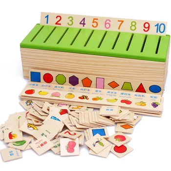 Candice guo! De învățământ jucării din lemn caseta de clasificare puzzle inteligența copilului meci joc de învățare timpurie cadou 1set