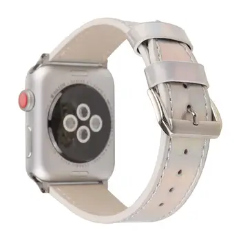 Noul Luminoase Colorate din Piele Material de Bandă pentru Apple Watch Watchband 38mm 40mm 42mm 44mm pentru iWatch Curea Seria 1 2 3 4 Brățară