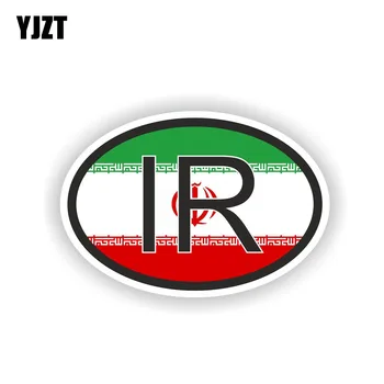 YJZT 16.6 CM*11.1 CM IRAN Codul de Țară Autocolante Reflectorizante din PVC Accesorii Auto 6-0232