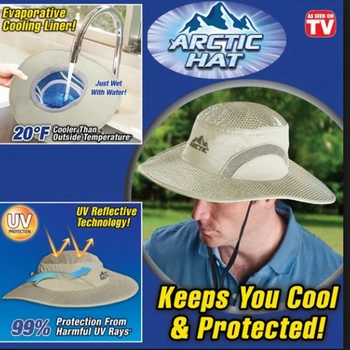 Fierbinte de Vară Margine Largă Pălărie de Soare cu Protecție UV Arctic Capac Pălărie de Răcire cu Gheață Capac de protecție Solară Hidro Răcire Găleată Pălărie