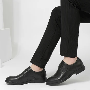 Agrement Pantofi casual Oxfords dantela-up Barbati din Piele Pantofi de Designer de Bărbați de moda de Lux, Pantofi Negri de Afaceri Adidași, apartamente