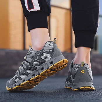 2020 Nou Brand Mens ochiurilor de Plasă Respirabil Adidasi Barbati Pantofi în aer liber tv cu Pantofi Bărbați Confortabil Manual Pantofi Casual de Dimensiuni Mari 35-46