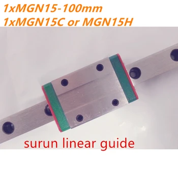Transport gratuit 15mm ghidaj Liniar MGN15 100mm feroviar liniar + MGN15C sau MGN15H Timp liniar transport pentru Imprimanta 3D Piese CNC piese