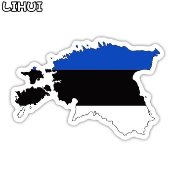 1 BUC Estonia Flag Sticker Jucarii pentru Copii Țări Hartă de Călătorie Autocolante DIY Scrapbooking Valiza Depozitare Auto pentru Laptop Motor