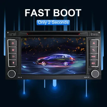 Eunavi Android unitatea 2 Din Radio Auto GPS Multimedia Pentru VW Touareg Transporter T5 2004-2011 Multivan WIFI Bluetooth Carplay