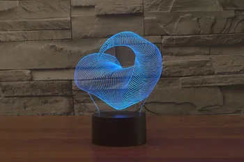 [Șapte Neon]Transport gratuit monstru coada Acrilice 7Colors Lampa de Birou 3D Lampa de Noutate a Condus Lumina de Noapte Millennium Falcon Lumina