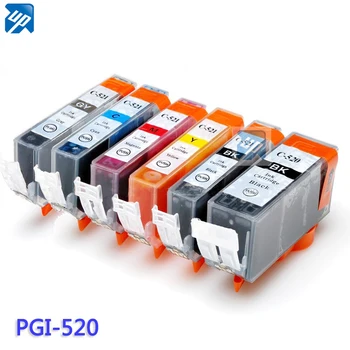 12PK PGI-520 CLI-521 BK C M Y GY compatibil cartuș de cerneală Pentru canon PIXMA MP980 MP990 imprimante PGI520